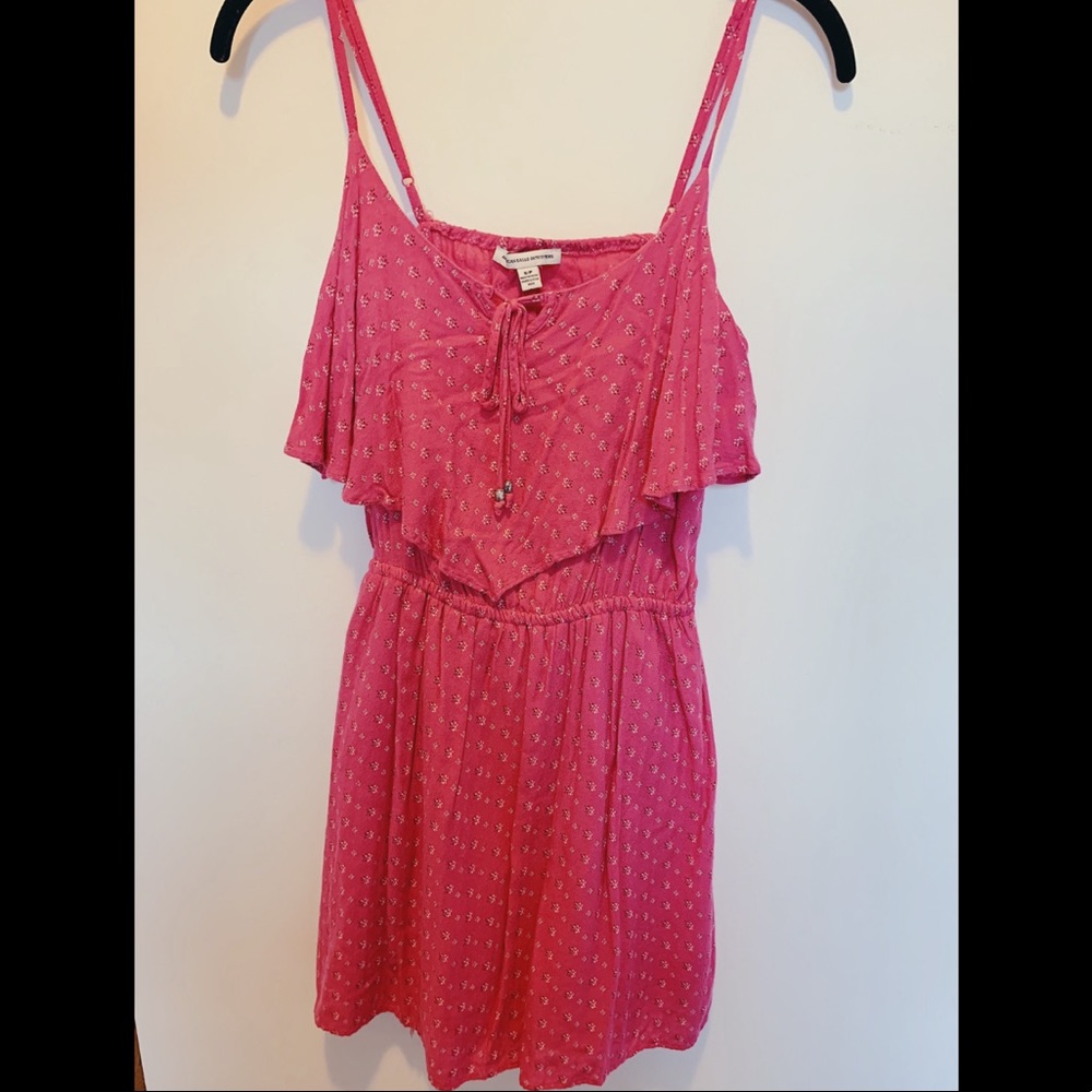 pink white & black patterned cami dress!